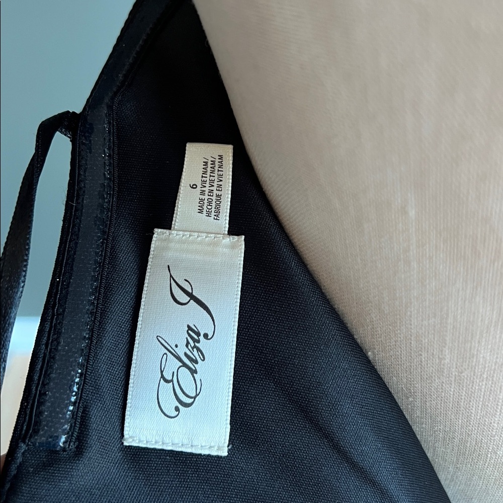 New Eliza J Strapless Scuba Crepe Cocktail Dress in Black Size 6 - Picture 8 of 8
